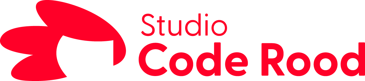 Logo van Studio Code Rood